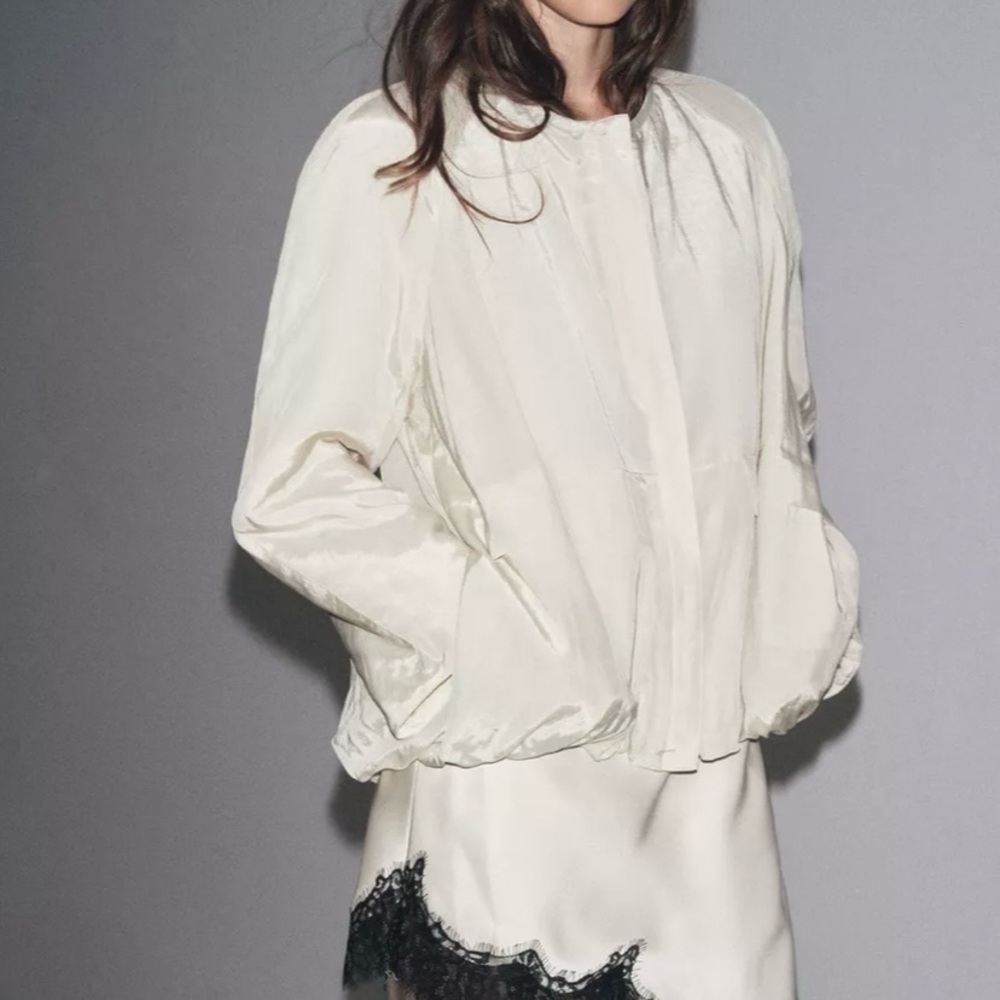 ZARA Collection Pocket Cream Jacket - Picture 3 of 12